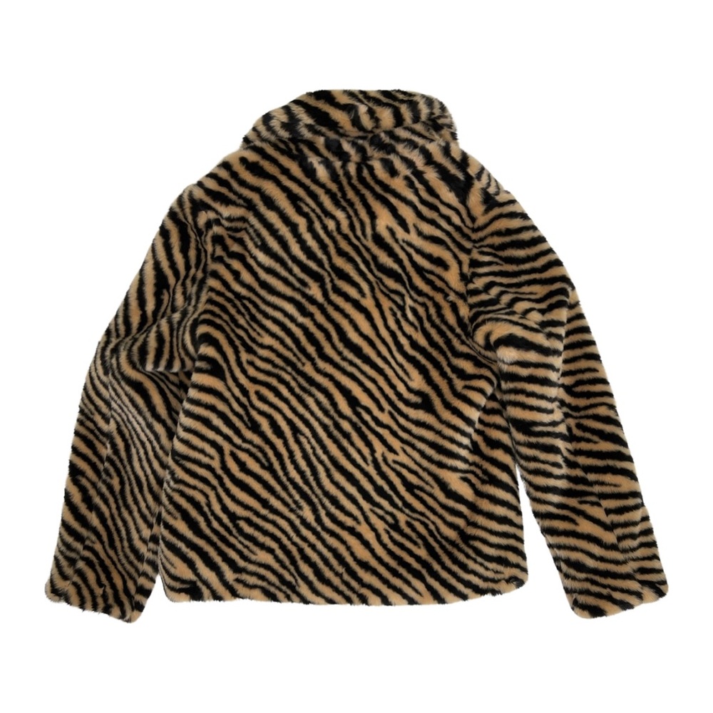 Kate Spade Faux fur animal print jacket Old Money Quiet Luxury NWT Size XS - Picture 5 of 10